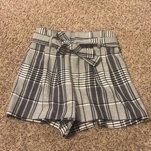 Alice & Olivia black/white high-waisted shorts